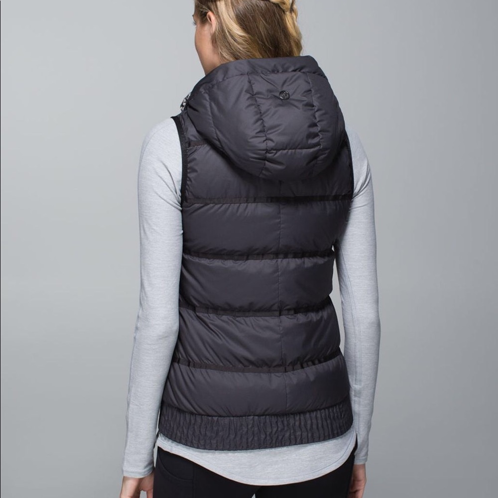 lulu lemon reversible hooded puffer vest